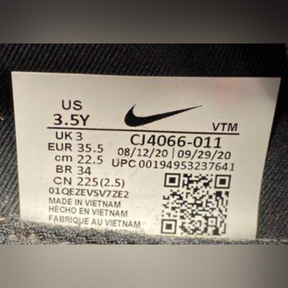 Nike Air Max 2090 Black Sunset Pulse Sneakers Size 3.5Y MSRP $150 - Picture 9 of 9